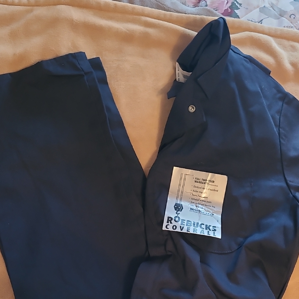 NWT Roebucks By Sears Dark Blue Coveralls SZ 46 Tall